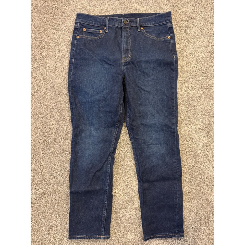 Gap Jeans Womens 12R Blue‎ Vintage Slim High Rise Rinsed Stretch Denim 852795-00